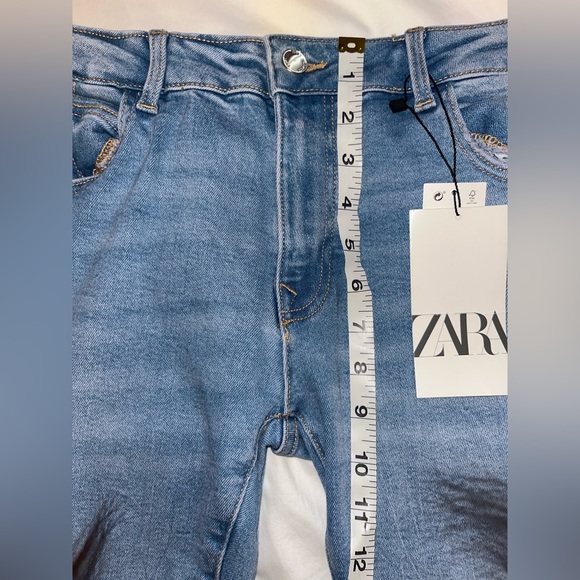 ZARA Mid-Rise Skinny Jeans - Light Blue | Z1975 0108/022 - Size 10 - Picture 4 of 6